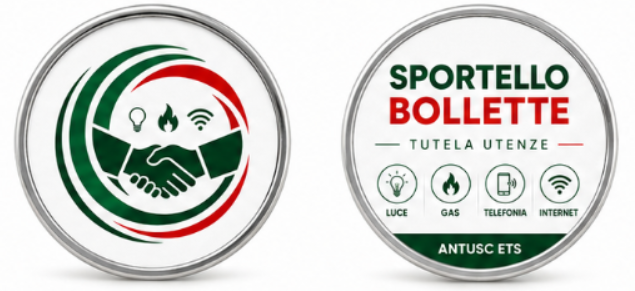 Loghi ufficiali ANTUSC ETS e Sportello Bollette